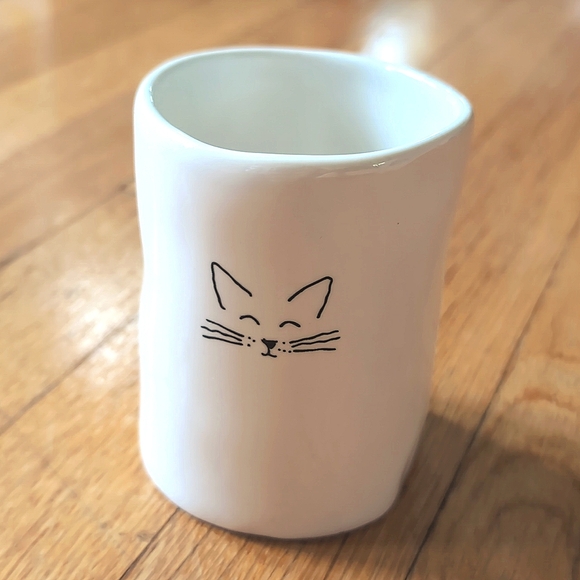 Rae Dunn Other - Rae Dunn Cat Silhouette Wrap Mug No Handle Vintage